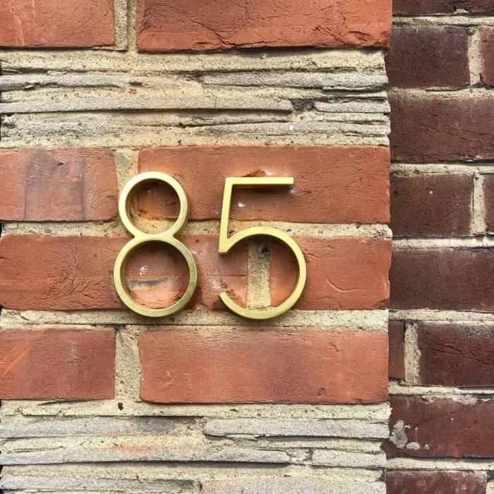 Hattem Gold - numéro de maison or 12,5 cm - moderne
