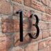 House numbers black 12.5 cm - modern black house numbers