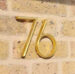 Numéro de maison Hattem doré - 12,5 cm - moderne