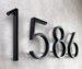Hattem House number Black 12.5 cm - atmospheric photo