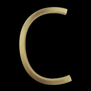 Hattem Numero civico oro 12,5 cm - numero civico ca