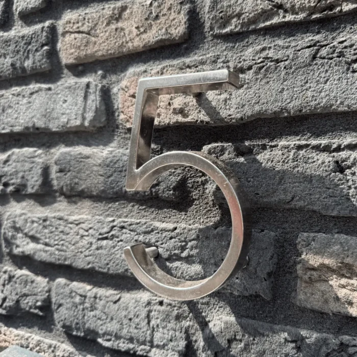 Número de casa de acero inoxidable - Número de casa moderno y brillante
