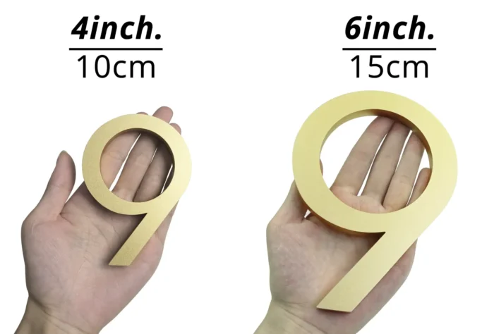 Kemp Numer domu Złoty 15 cm - zdjęcie detalu