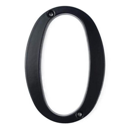 Merum Husnummer sort 10 cm - husnummer 0