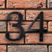 Numéro de maison noir 10 cm - classique