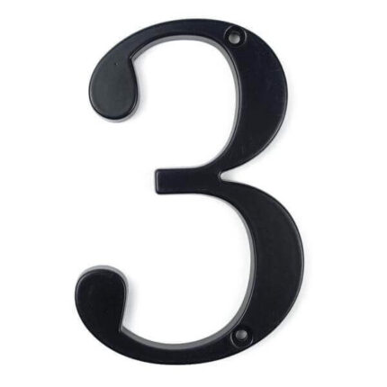 Merum Husnummer sort 10 cm - husnummer 3
