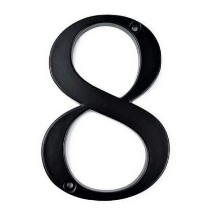 Merum Husnummer sort 10 cm - husnummer 8