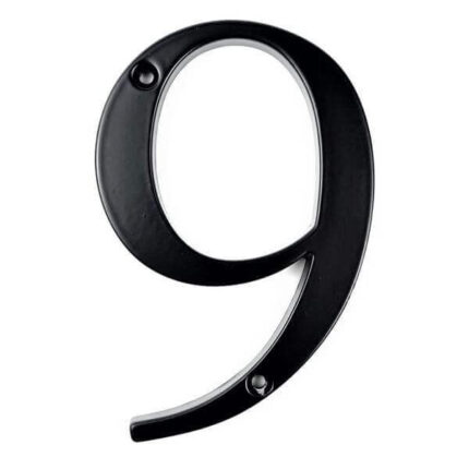 Merum Husnummer sort 10 cm - husnummer 9