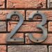House number Bronze 15 cm - aged bronze