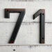 Wieler House number Bronze 15 cm - atmosphere photo - aged bronze