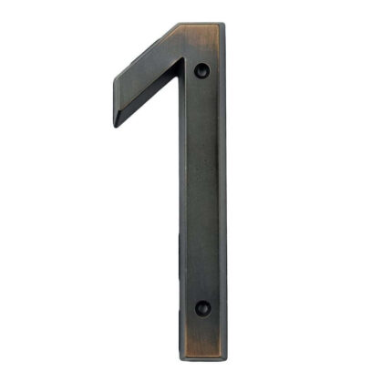 Wieler Husnummer Bronze 15 cm - husnummer 1 - ældet bronze
