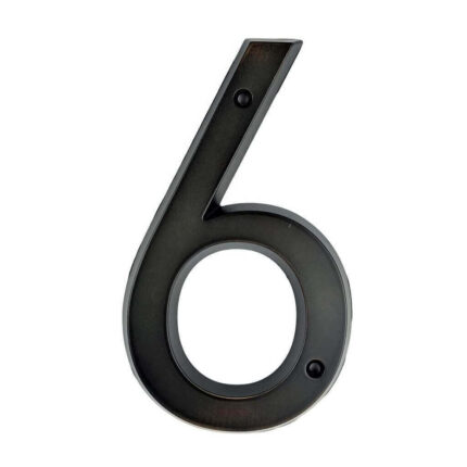 Wieler Husnummer Bronze 15 cm - husnummer 6 - ældet bronze