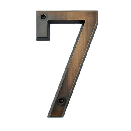 Wieler Husnummer Bronze 15 cm - husnummer 7 - ældet bronze