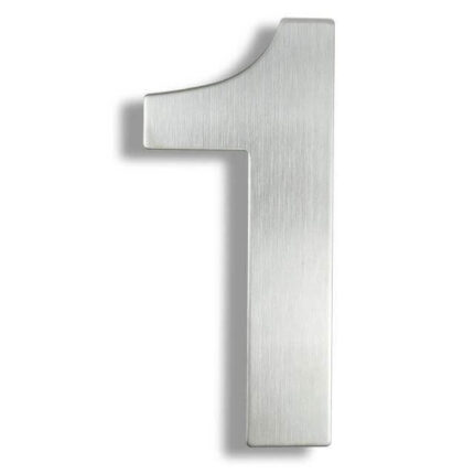 Wijher Numero civico Argento acciaio inox 15 cm - numero civico 1
