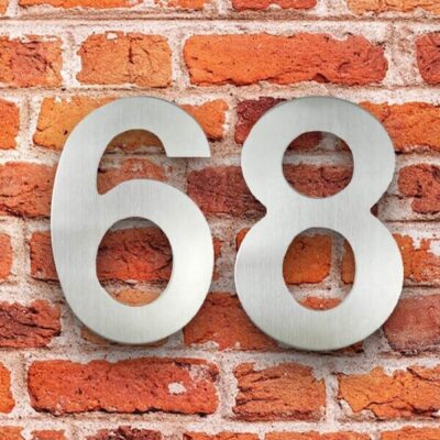 House number Silver 20 cm - Stainless steel