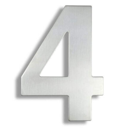 Wijher Numero civico Argento acciaio inox 15 cm - numero civico 4