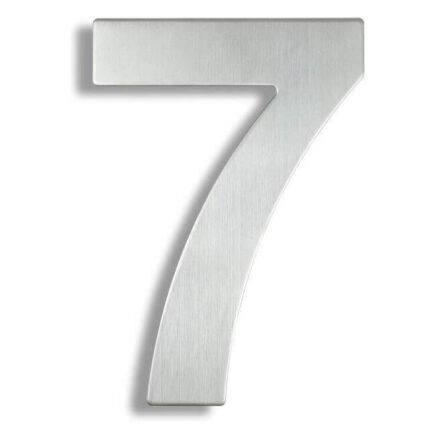 Wijher Numero civico Argento acciaio inox 15 cm - numero civico 7