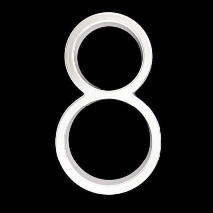 Hattem Numero civico bianco cm 12,5 - Numero civico 8