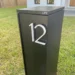Husnummer hvid 12,5 cm - moderne 12