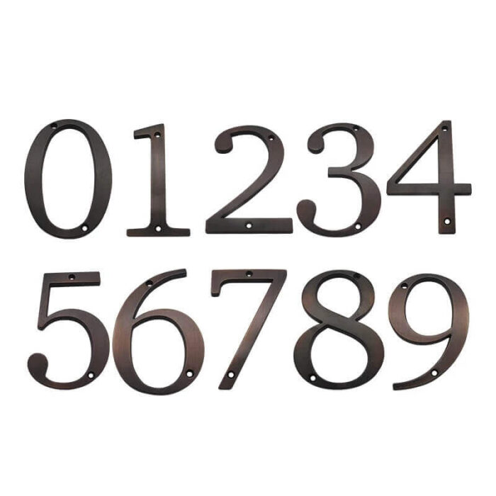 Merum Numéro de maison en bronze - tous les numéros