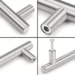 Handle round silver stainless steel - furniture handle - cupboard handle - door handle
