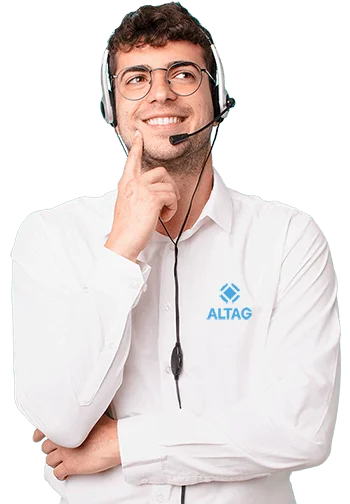 Altag klantenservicemedewerker met headset