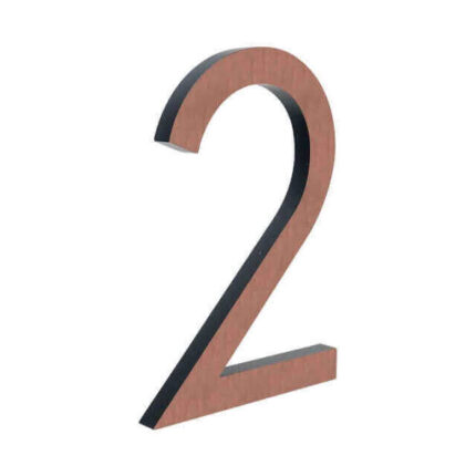Husnummer Kobber 15 cm - Bronze husnummer - moderne luksus - 2