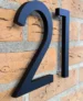 Numer domu czarny 15 cm - nowoczesne aluminiowe czarne numery domów