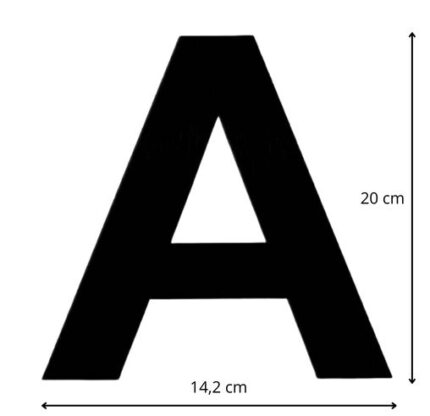 Wijher Sort – Husnummer – husbogstav A 20 cm